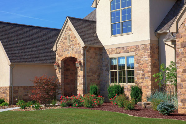 Designed Landscaping Around New Construction Home